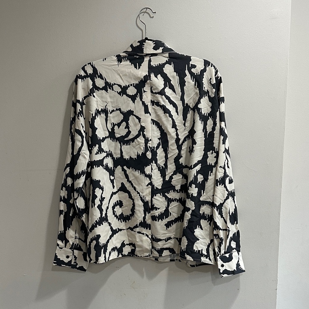 The wolf Gang Black and White Women's Button Down Shirt - Picture 7 of 12